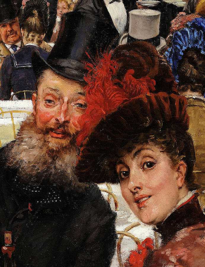 艺术家的妻子，画家约翰·刘易斯·布朗，1885年`The Artists\’ Wives, Painter John Lewis Brown, 1885 by James Tissot