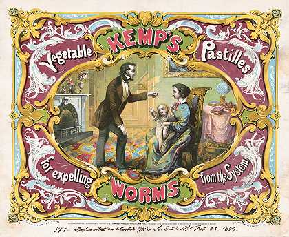 肯普和s植物锭剂，用于驱除系统中的蠕虫`Kemps vegetable pastilles for expelling worms from the system (1857) by Snyder, Black & Sturn