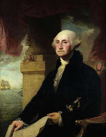 乔治·华盛顿，《康斯特布尔·汉密尔顿画像》，1797年`George Washington, The Constable-Hamilton Portrait, 1797 by Gilbert Stuart