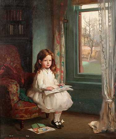 克拉拉·休斯肖像`Portrait Of Clara Hughes (1902) by William Orpen
