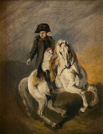 骑着灰马的拿破仑`Napoleon on a Grey Horse (1842~1845) by Piotr Michałowski