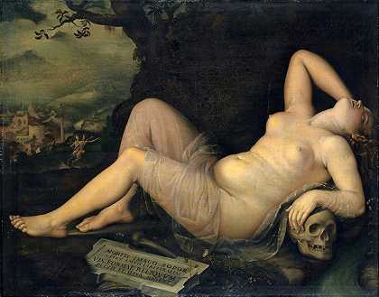 睡眠，死亡的影像`Sleep, an Image of Death by Annibale Carracci