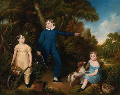 曼彻斯特查尔斯·肯德尔的孩子们`The Children Of Charles Kendal Of Manchester by Robert Crozier