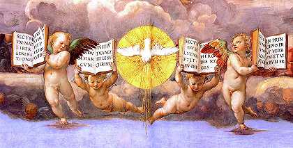 圣灵，关于圣礼的争论`Holy Spirit, Disputation of the Holy Sacrament by Raphael