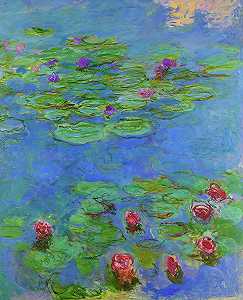 睡莲，1914-1917`Water Lilies, 1914-1917 by Claude Monet