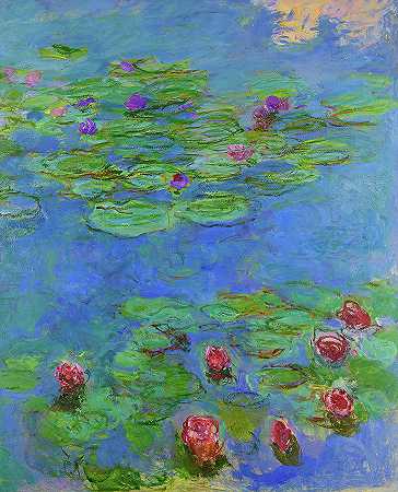 睡莲，1914-1917`Water Lilies, 1914-1917 by Claude Monet