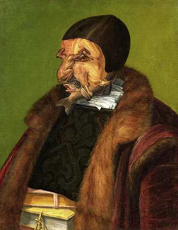 律师，1566年`The Lawyer, 1566 by Giuseppe Arcimboldo