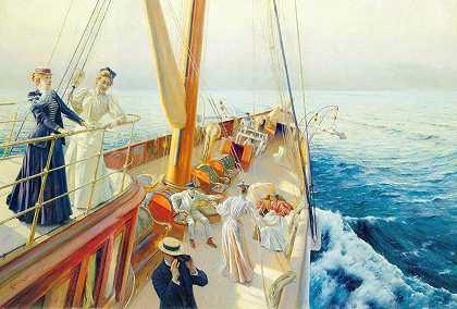 地中海游艇`Yachting the Mediterranean (1896) by Julius Leblanc Stewart