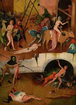 海文，见鬼`The Haywain, Hell by Hieronymus Bosch
