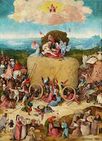 Haywain，中央面板`The Haywain, Central Panel by Hieronymus Bosch