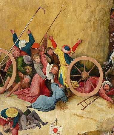 海文，罪人`The Haywain, Sinners by Hieronymus Bosch