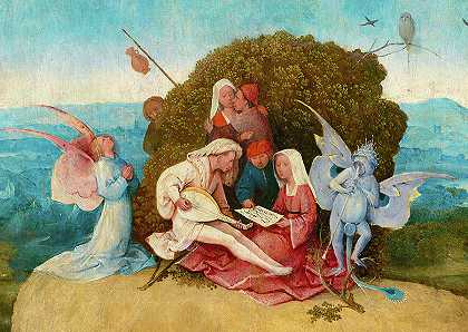海文，海文欲望`The Haywain, Haywain Lust by Hieronymus Bosch
