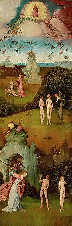 Haywain，左面板`The Haywain, Left Panel by Hieronymus Bosch