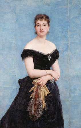 路易斯·辛格夫人`Madame Louis Singer (1884) by Paul-Jacques-Aimé Baudry
