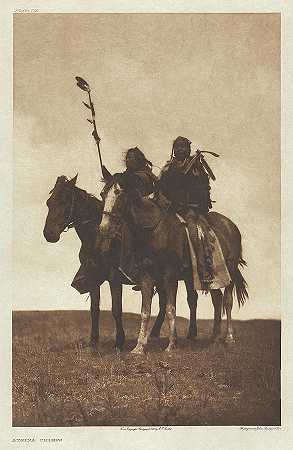 阿特西纳酋长，1908年`Atsina Chiefs, 1908 by Edward Sheriff Curtis