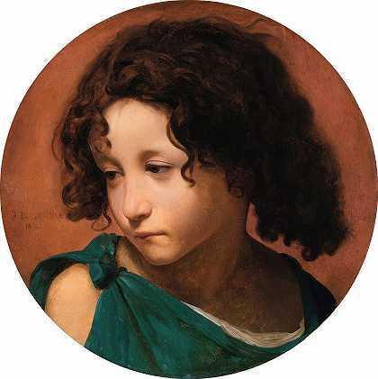 儿童肖像`Portrait D’enfant (1844) by Jean-Léon Gérôme