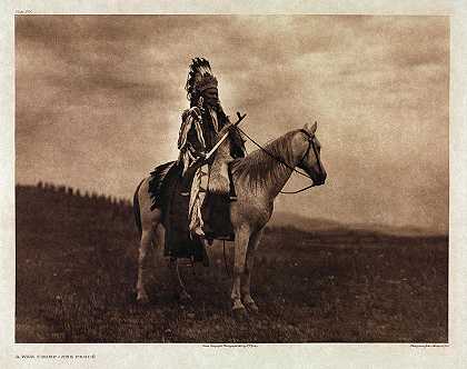 战争首领内兹·珀斯，1905年`A War Chief-Nez Perce, 1905 by Edward Sheriff Curtis