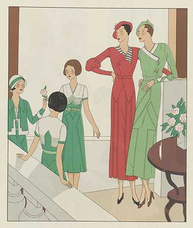 艺术品味美，《女性优雅》，1932年6月，第142期，12年级，第23页`Art – Goût – Beauté, Feuillets de l élégance féminine, Juin 1932, No. 142, 12e Année, p. 23 (1932) by H. Rouit