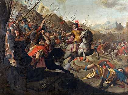 罗马战役`A Roman Battle (1641) by Simon Peter Tilemann