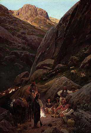 叛徒阿帕奇，1892年`Renegade Apaches, 1892 by Henry Farny