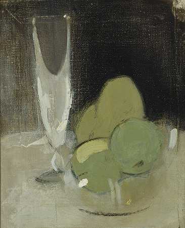 Green Apples And Champagne Glass`Green Apples And Champagne Glass (1934) by Helene Schjerfbeck