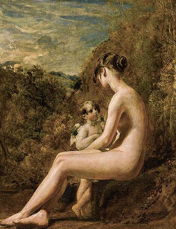 维纳斯与丘比特，1835年`Venus and Cupid, 1835 by William Etty