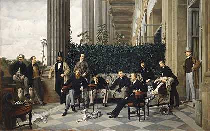 皇家街的圈子`The Circle Of The Rue Royale (1868) by James Tissot