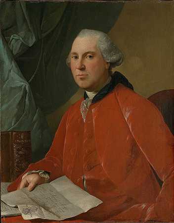 劳里茨·克里斯蒂安·斯汀肖像`Portrett av Lauritz Christian Steen (1766) by Jens Juel