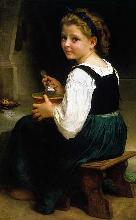 吃粥的女孩，1874年`Girl Eating Porridge, 1874 by William-Adolphe Bouguereau