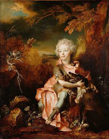 一个穿着化装服的男孩的肖像`Portrait of a Boy in Fancy Dress (1710–1714) by Nicolas de Largillière
