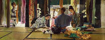 丝绸商人`The Silk Merchant by Robert Frederick Blum