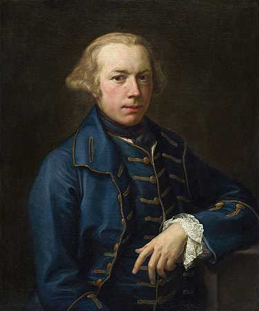 绅士的肖像`Portrait of a Gentleman (c. 1762) by Pompeo Batoni