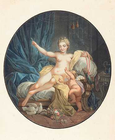 维纳斯·德萨曼特爱`Venus desarmant lamour by Jean François Janinet