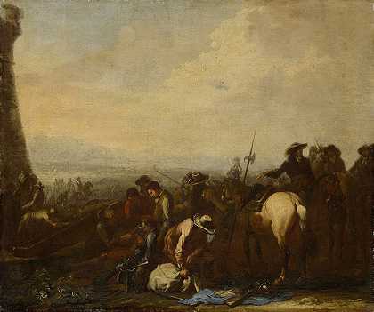 战后`Nach der Schlacht (1698) by Georg Philipp Rugendas