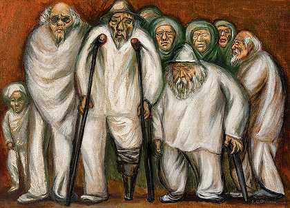 门迪戈斯，乞丐`Mendigos, Beggars by Jose Clemente Orozco