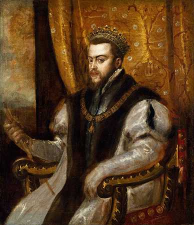 西班牙国王菲利普二世`King Philip II of Spain (1545~1556) by Titian