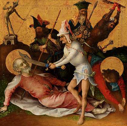 圣西蒙和犹大的殉道`Martyrdom of Saint Simon and Judas by Stefan Lochner