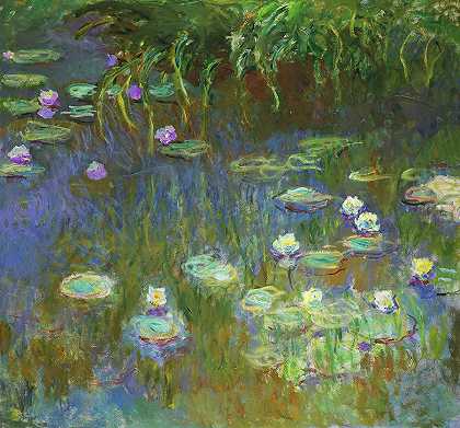 《睡莲》，1922年`The Water Lilies, 1922 by Claude Monet