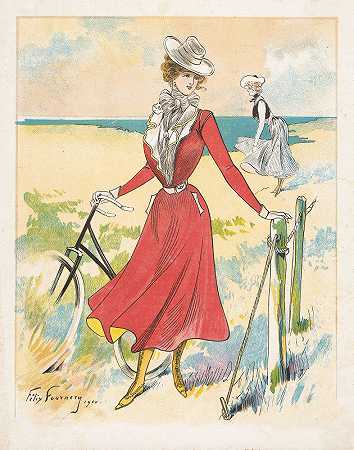 时尚杂志被视为诱惑者`The Fashion Magazine as Temptress (1900) by Félix Fournery