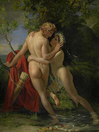 雌雄同体`The Nymph Salmacis and Hermaphrodite by Francois-Joseph Navez