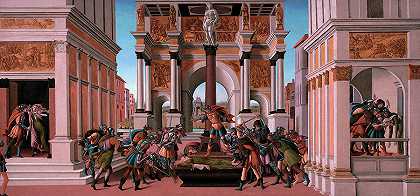 卢克雷蒂亚的故事，1500年`The Story of Lucretia, 1500 by Sandro Botticelli
