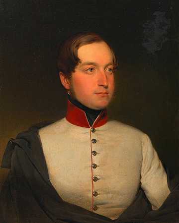 Moritz Fürgantner，中尉`Moritz Fürgantner, Unterleutnant (1843) by Franz Eybl