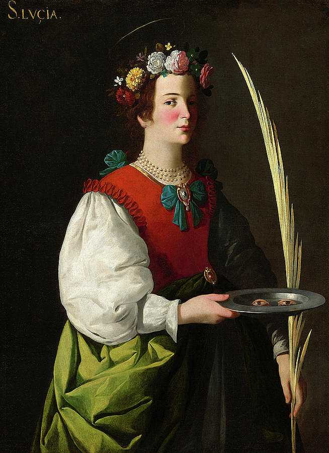 圣露西，1625-1630年`Saint Lucy, 1625-1630 by Francisco de Zurbaran