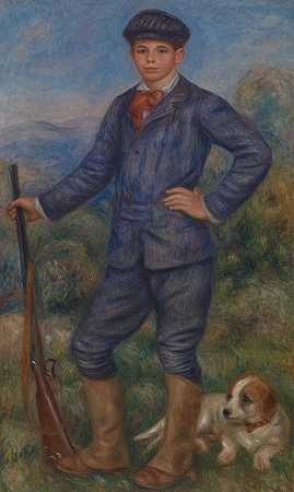 作为猎人的珍`Jean as a Huntsman (1910) by Pierre-Auguste Renoir