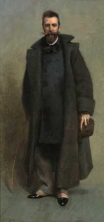 威廉·梅里特·蔡斯肖像`Portrait of William Merritt Chase (1881~1882) by James Carroll Beckwith
