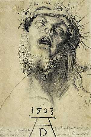 死基督之首`Head of the dead Christ by Albrecht Durer