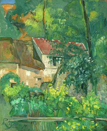 佩雷·拉克鲁瓦之家，法国`House of Pere Lacroix, France by Paul Cezanne