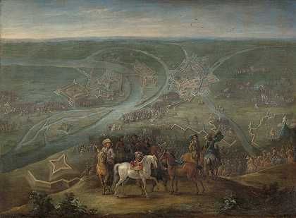 1672年围攻莱茵堡时的法国指挥官`French Commanders at the Siege of Rheinberg, 1672 (c. 1675) by Lambert de Hondt II