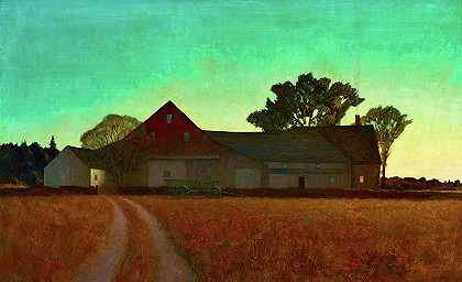 Hupper农场`The Hupper Farm by Newell Convers Wyeth