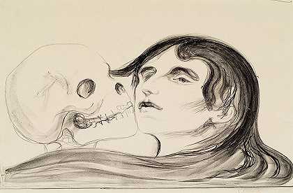 死亡之吻`The Kiss of Death by Edvard Munch